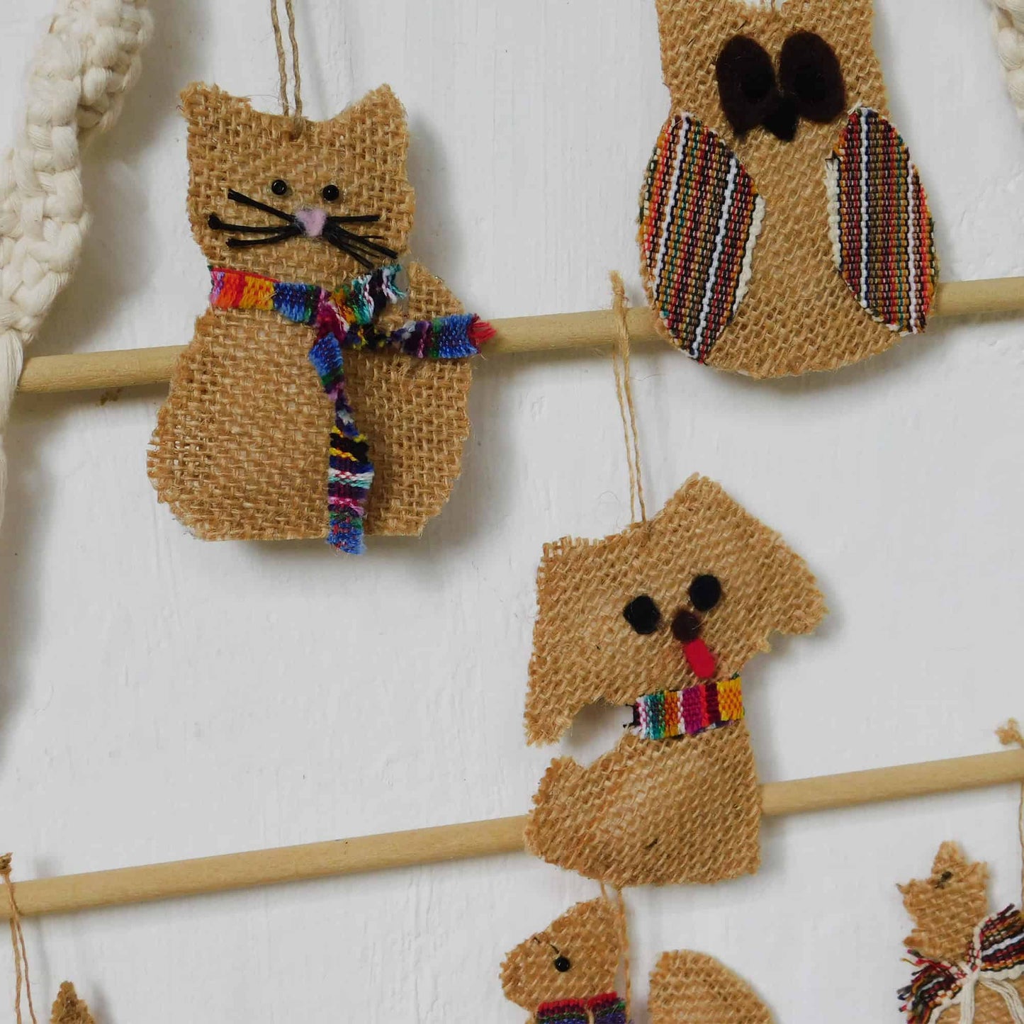 Adorno navideño animalitos de brin