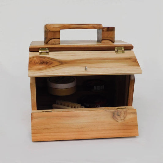 Caja para lustrar zapatos estilo tradicional