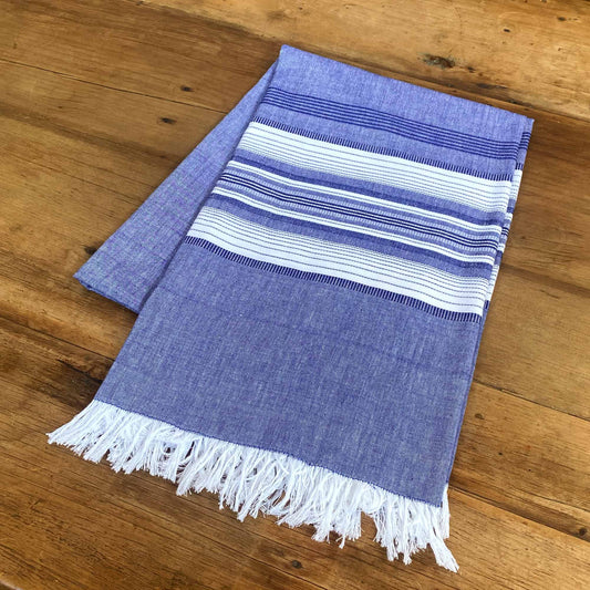 Mantel - Chambray con tonos azules