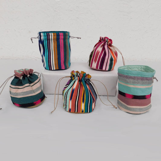 Bolso joyero pequeño - Colección Raíces a Rayas