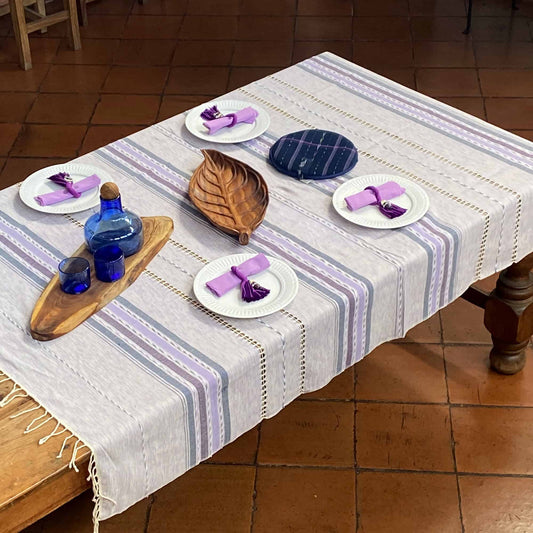 Mantel - Mezclilla tonos lila