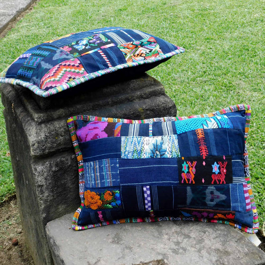 Cojín rectangular de mosaico de corte