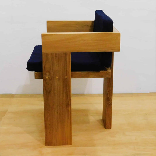 Silla con cojines Corte Azul
