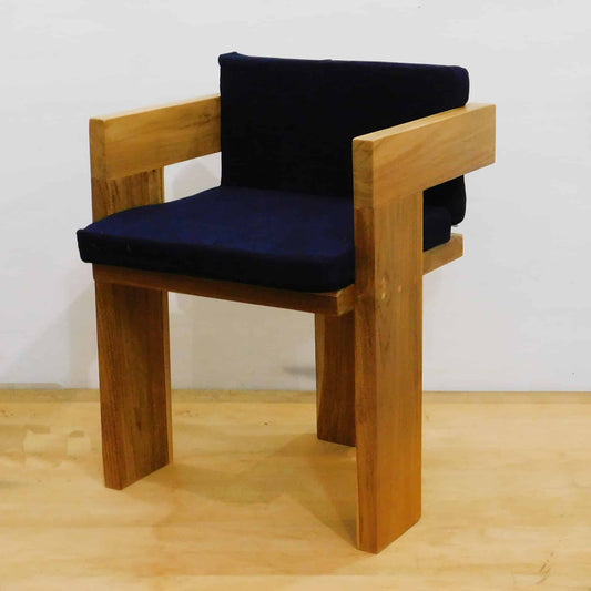 Silla con cojines Corte Azul