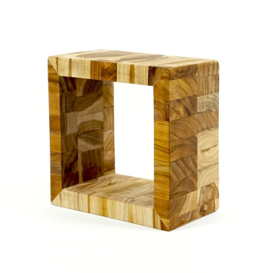 estante pequeño colgante de teca