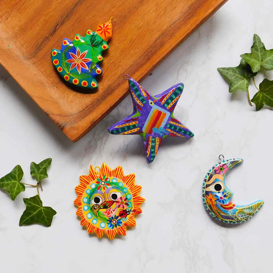 Adornos navideños de barro variedad