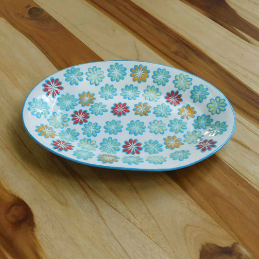 Bandeja ovalada de cerámica