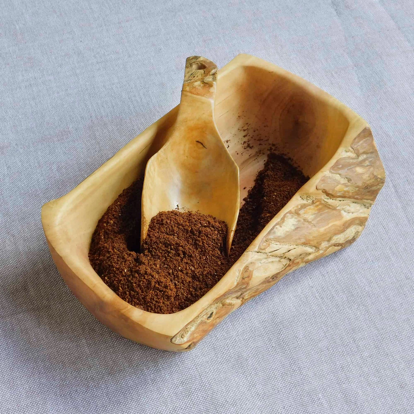 Cucharón para granos de raíz de café