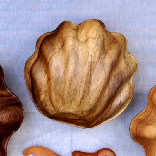 bowl tallado en forma de concha