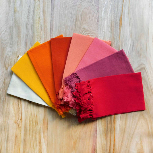 Servilletas tonos rojizos / naranjas