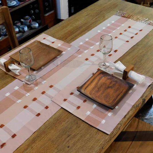 Individual tonos tierra y rosa