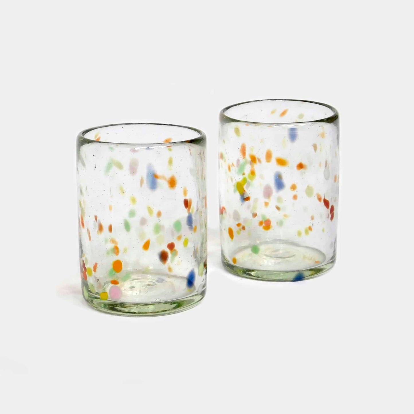 Vaso pequeño de vidrio soplado multicolor - Confeti