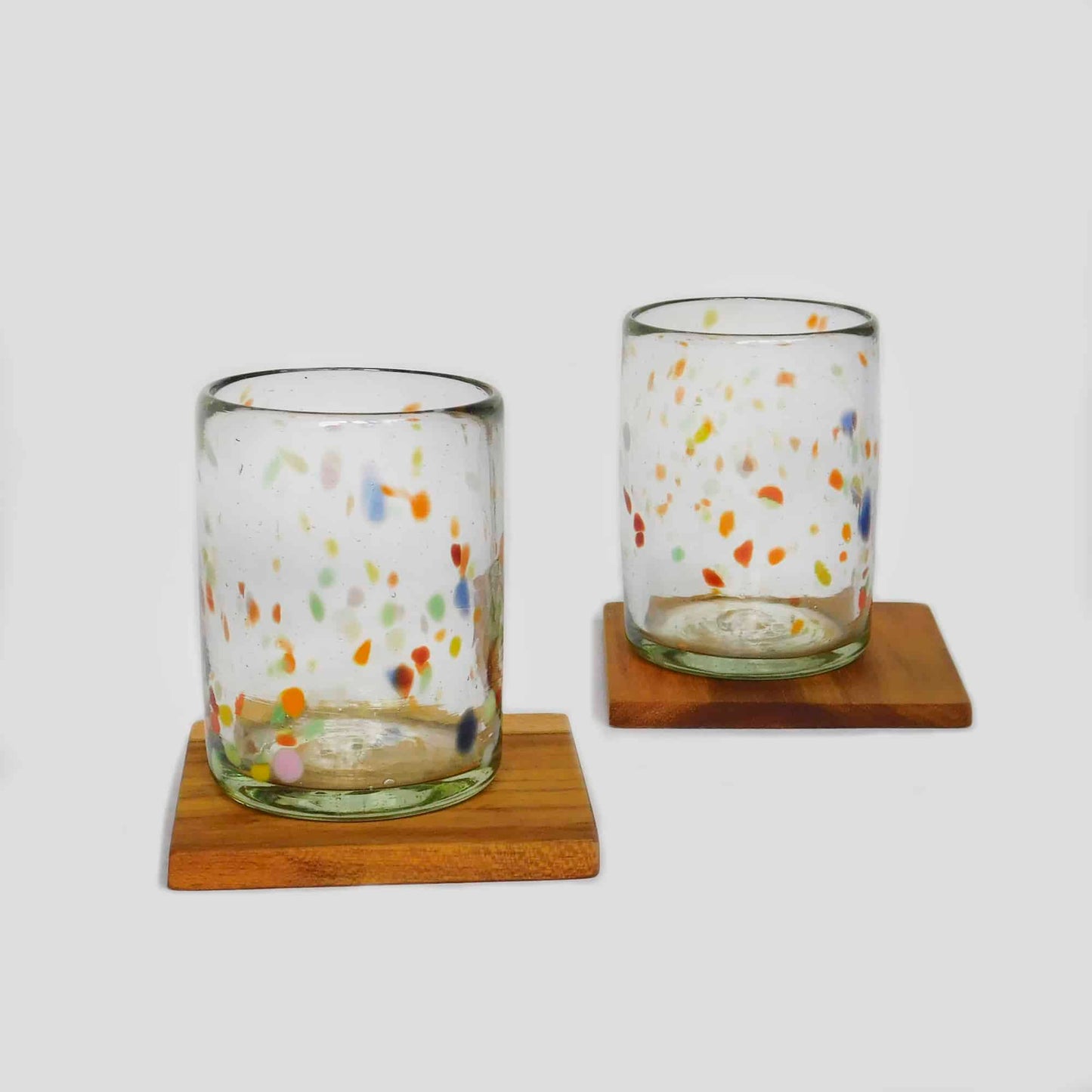Vaso pequeño de vidrio soplado multicolor - Confeti