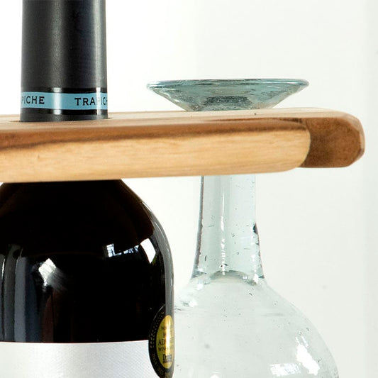 portavino hecho a mano por artesanos guatemaltecos